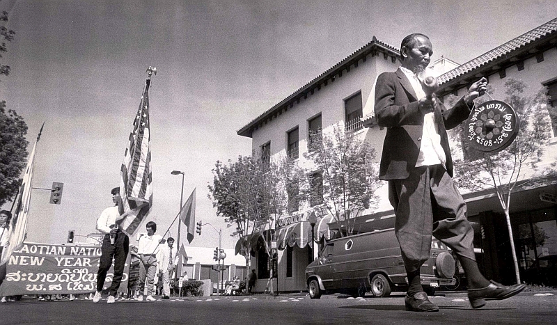 Shaman Bouaphanh Phengsavanh at the Laotian New Year Parade, 1988