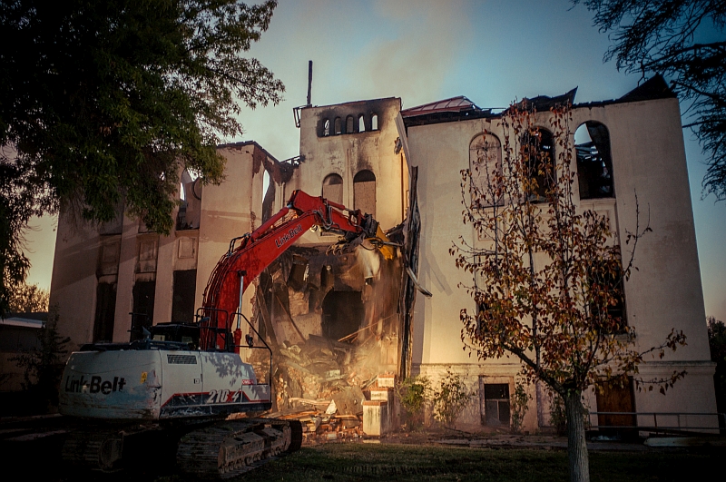 Old Library after the Fire by Russell Smith 12-2-2024